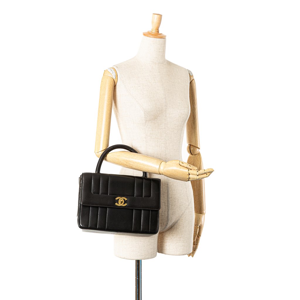 Chanel Lambskin Mademoiselle Kelly Top Handle Bag - Image 15