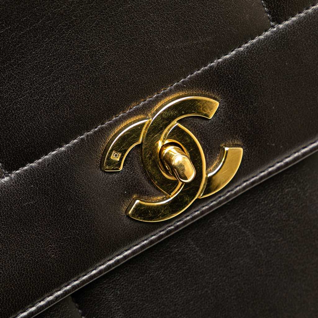 Chanel Lambskin Mademoiselle Kelly Top Handle Bag - Image 11