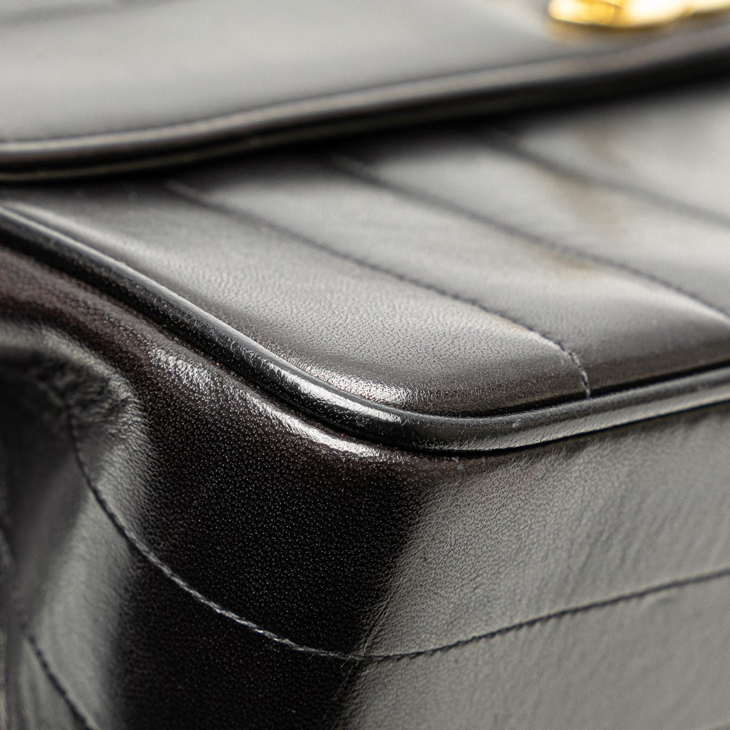 Chanel Lambskin Mademoiselle Kelly Top Handle Bag - Image 12