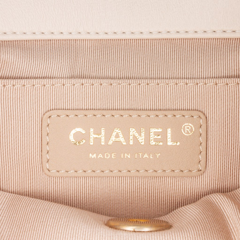 Chanel Small Lambskin Button On Top Flap - 5