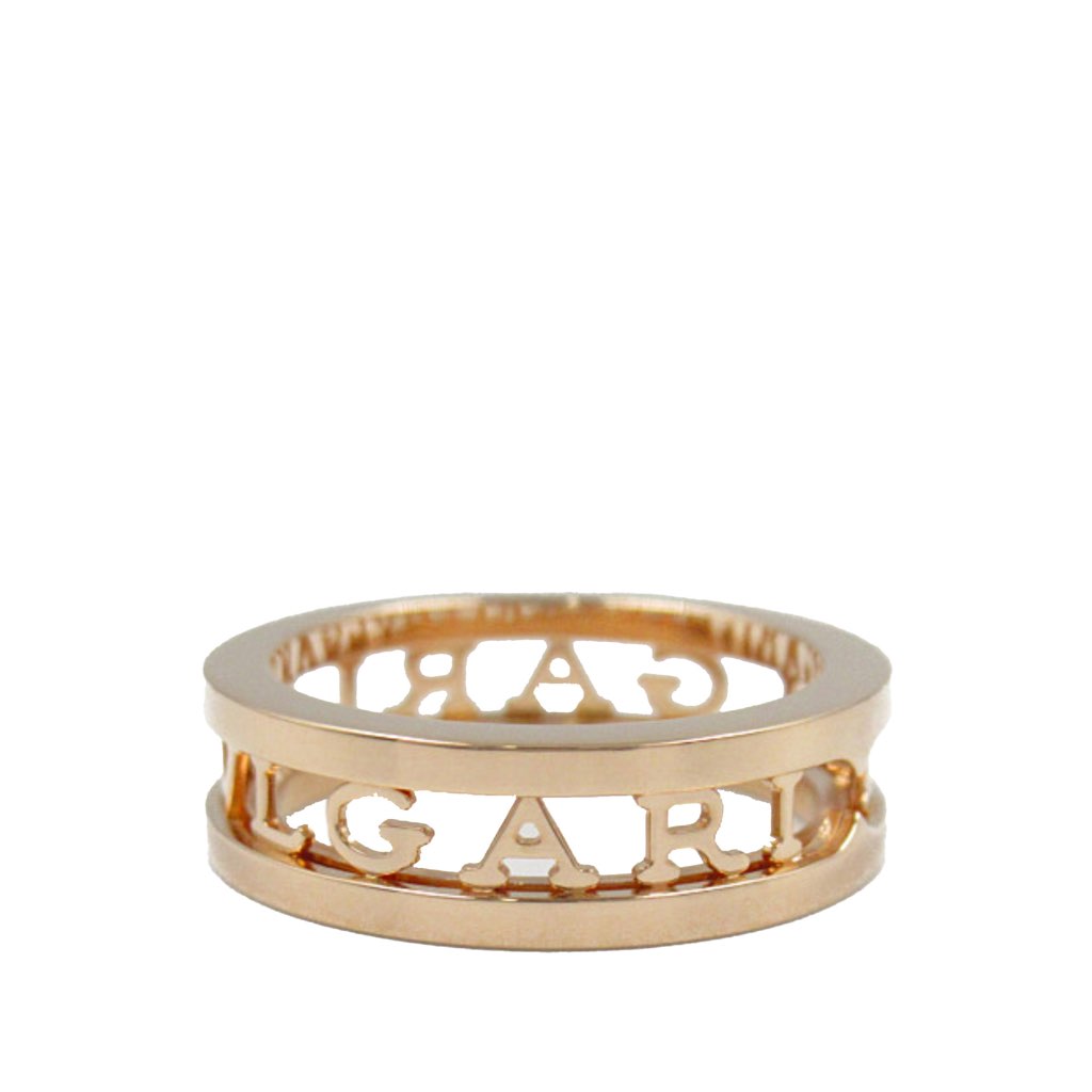 Bvlgari 18K Rose Gold B.Zero1 One Band Ring with Openword Logo Spiral - 2