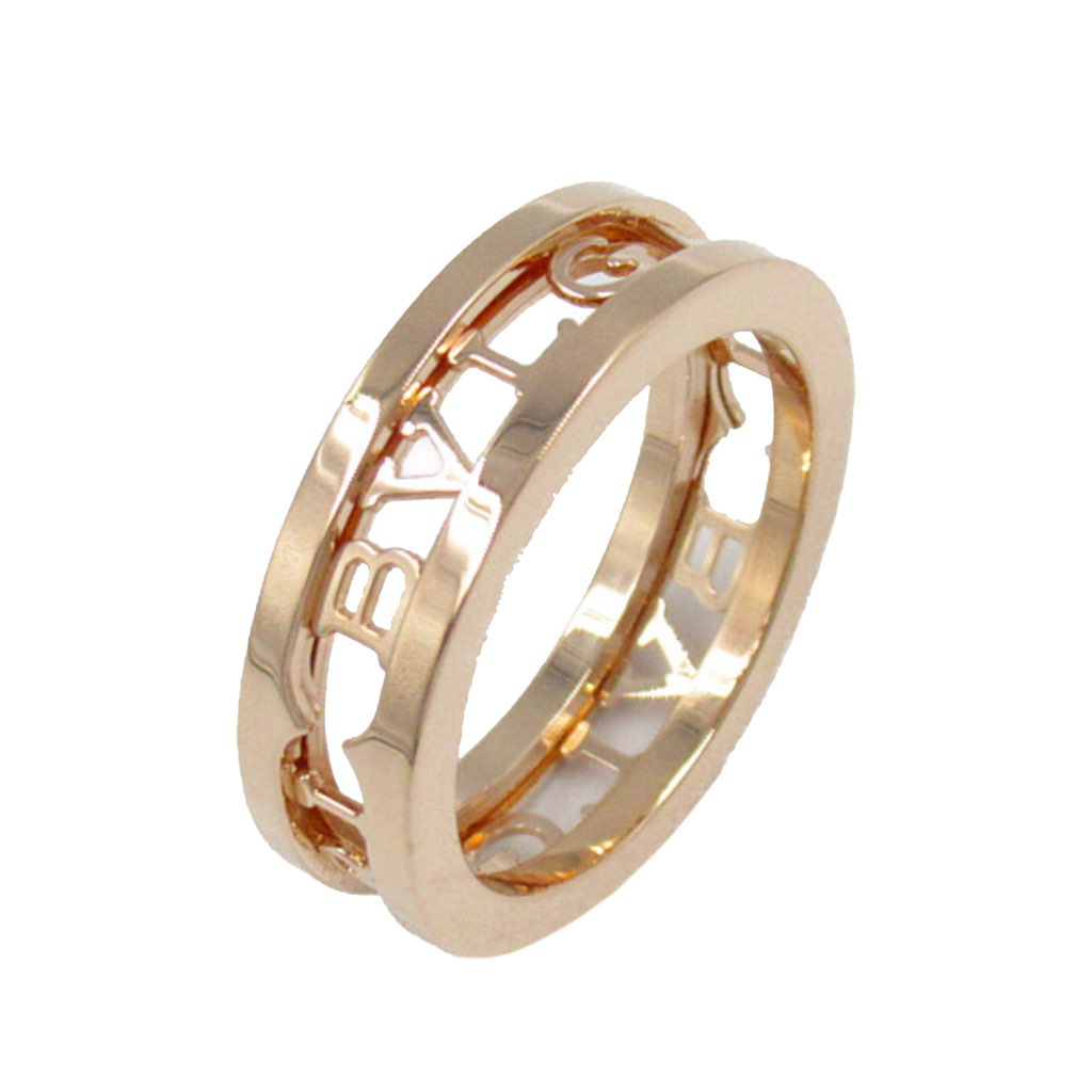 Bvlgari 18K Rose Gold B.Zero1 One Band Ring with Openword Logo Spiral - 3