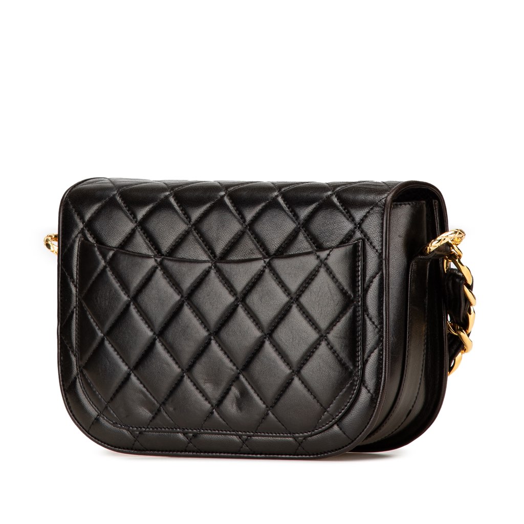Chanel CC Quilted Lambskin Chain Flap - Back view