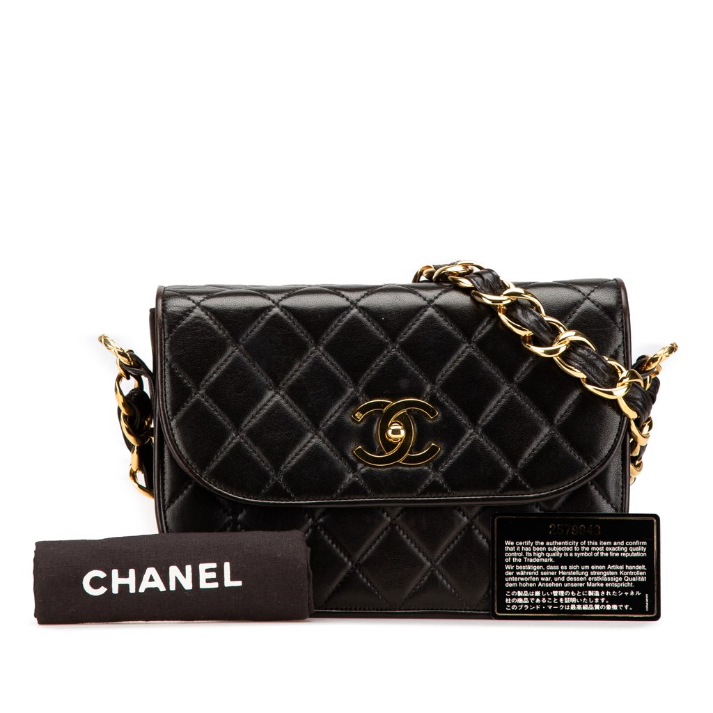 Chanel CC Quilted Lambskin Chain Flap - Image 17