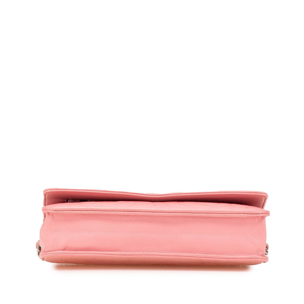 Chanel Embossed Lambskin Camellia Wallet On Chain - Image 6