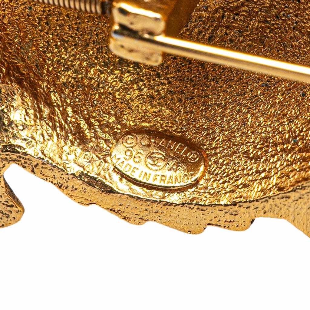 Chanel Gold Plated Turtle Pin Brooch - 3