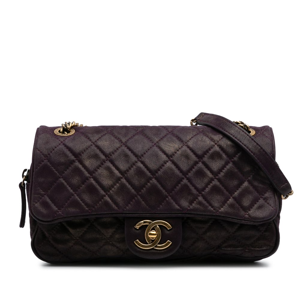 Chanel Small Quilted Iridescent Calfskin Shiva Flap