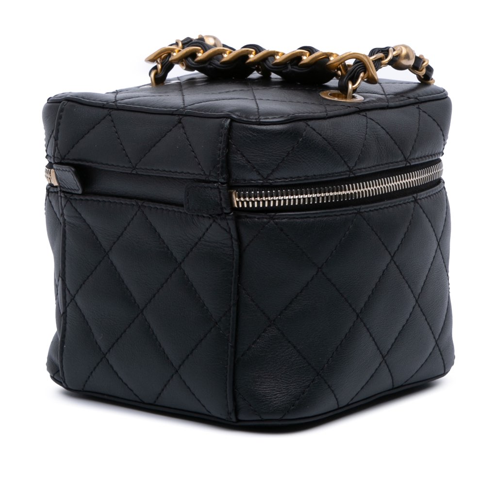 Chanel Small CC Lambskin Vanity Case - Back view