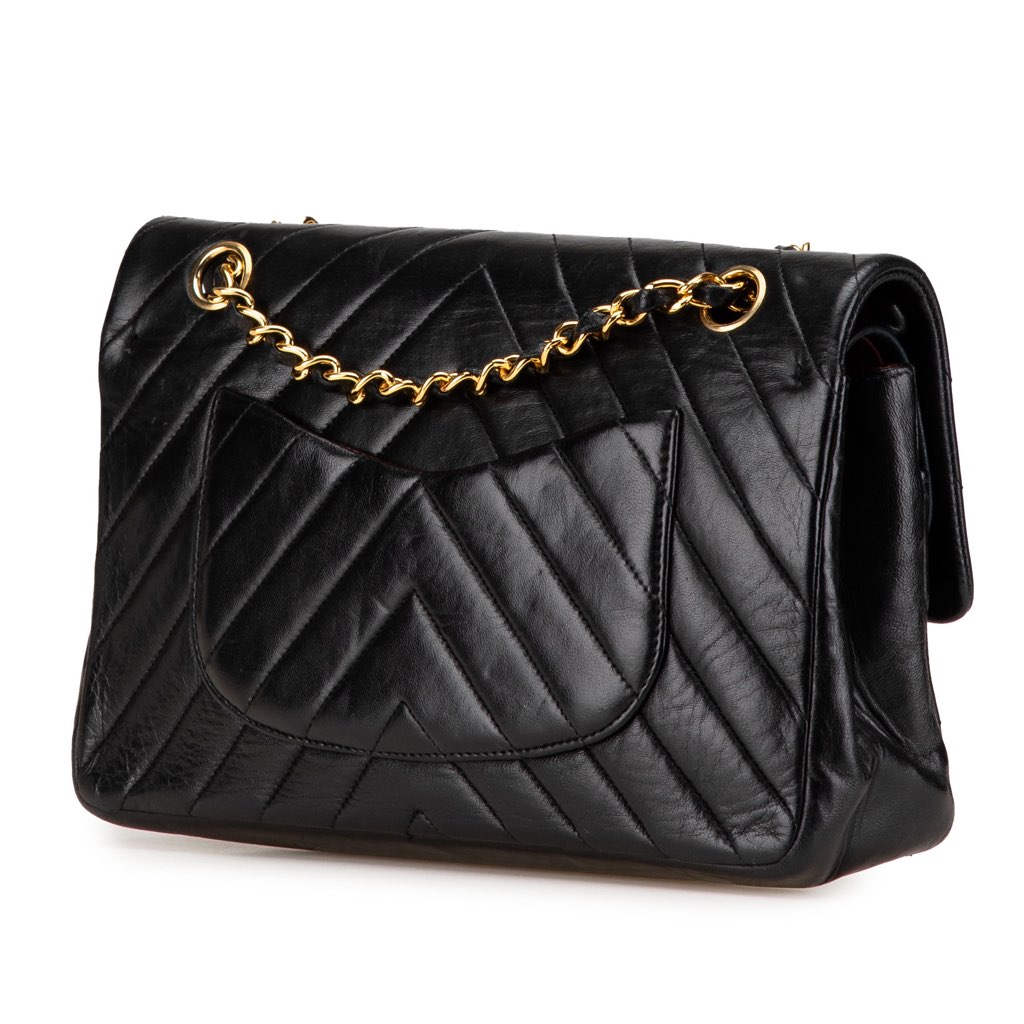 Chanel Medium Classic Chevron Lambskin Double Flap - 2