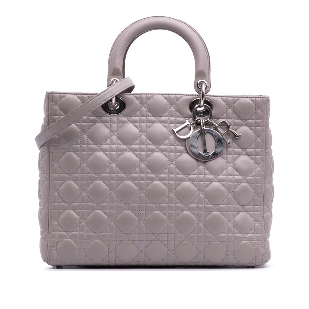 Dior Large Lambskin Cannage Lady Dior