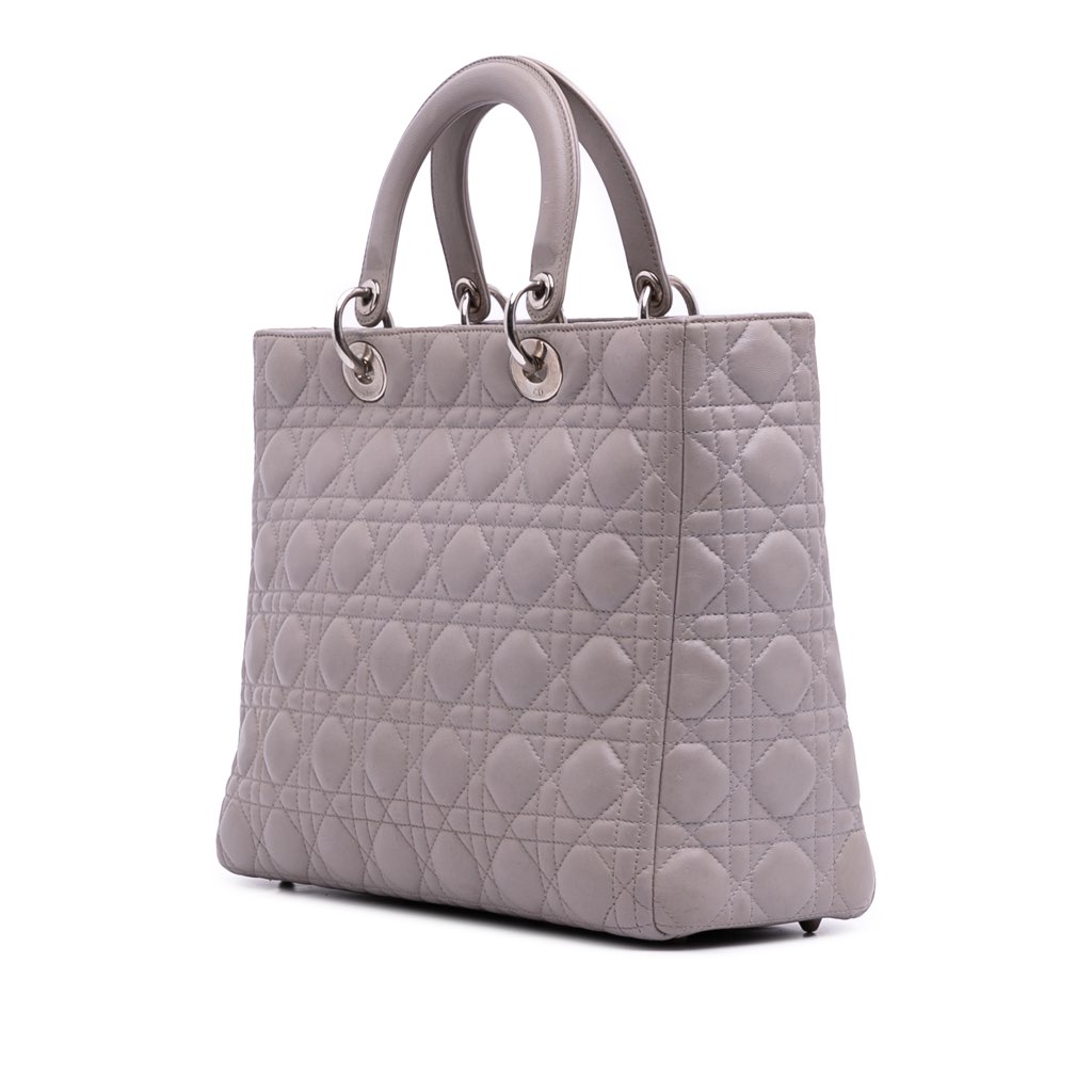 Dior Large Lambskin Cannage Lady Dior - 2