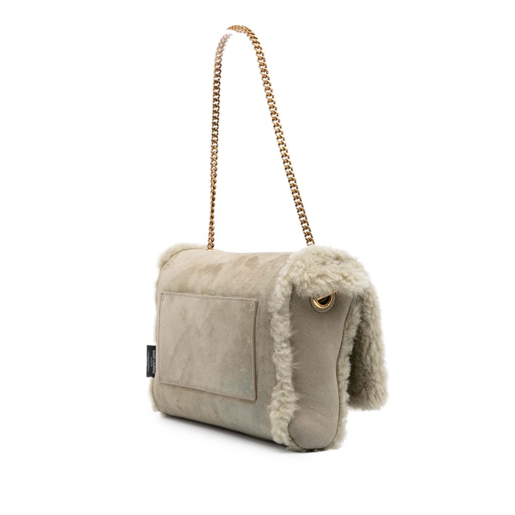 Saint Laurent Medium Shearling Monogram Kate Reversible Shoulder Bag - 2