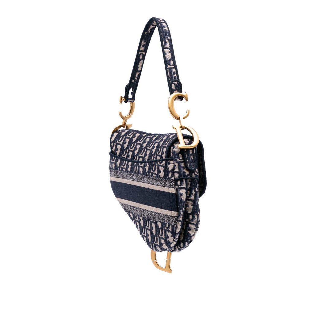 Dior Oblique Canvas Embroidered Saddle Bag - 2