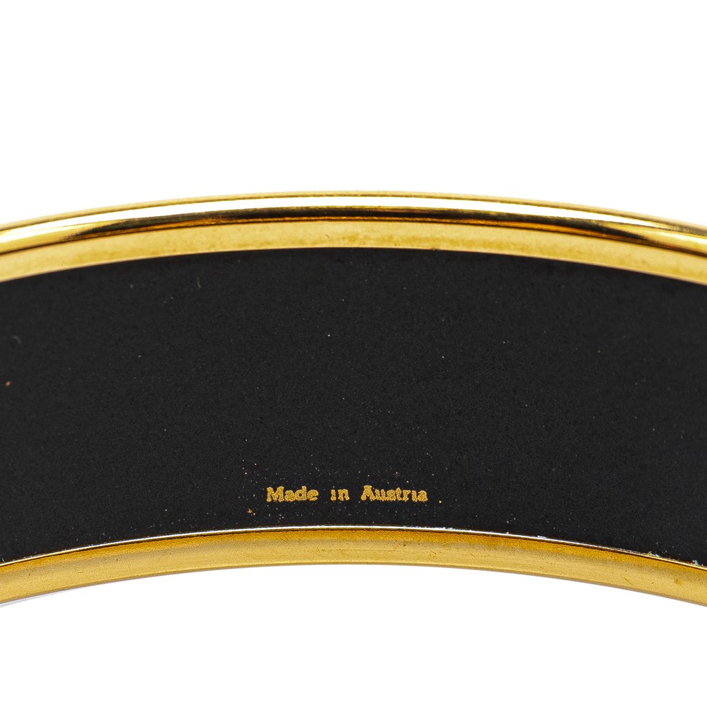 Hermès Wide French Flag Enamel Bangle 65 - Side view