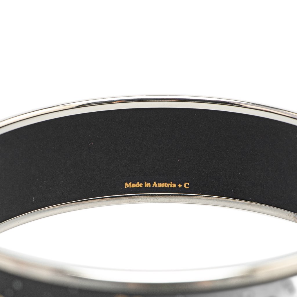 Hermès Wide Enamel Printed Horse Motif Bracelet - 5