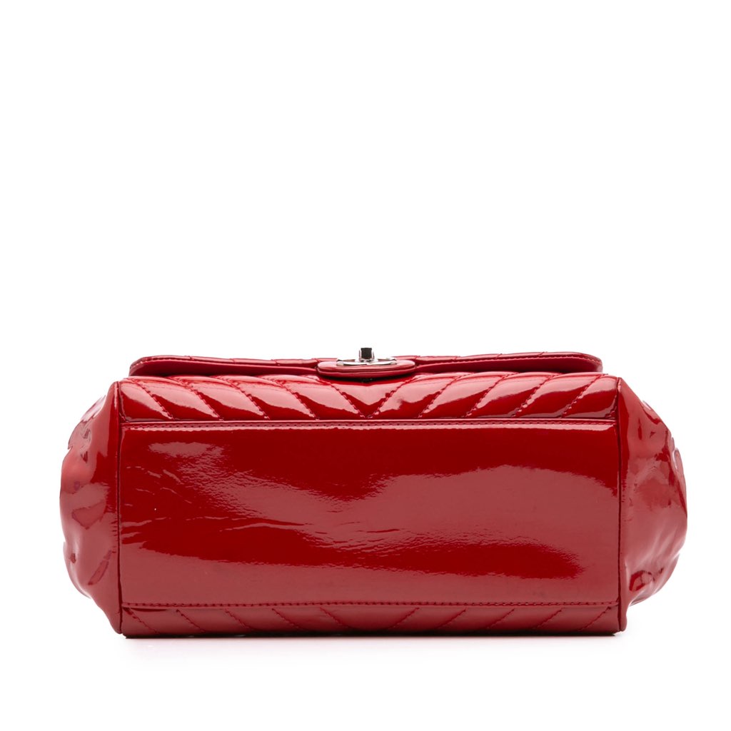 Chanel CC Chevron Patent Accordion Single Flap - 3