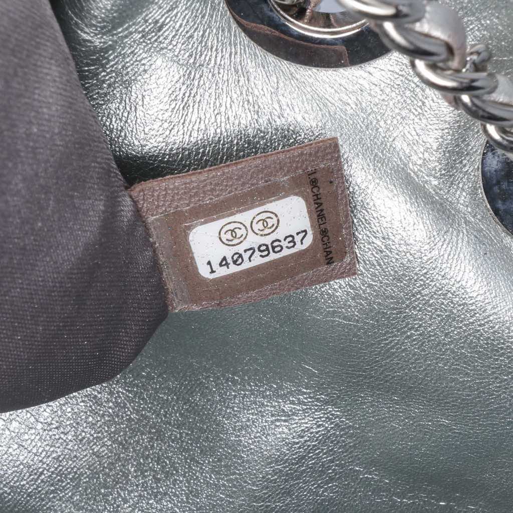 Chanel Quilted Metallic Distressed Lambskin CC Crystal Flap - Detail 1
