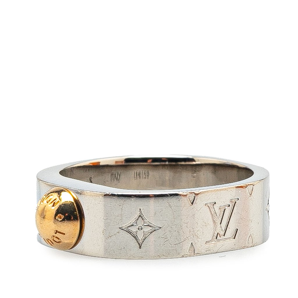 Louis Vuitton Silver Tone Nanogram Ring - 2