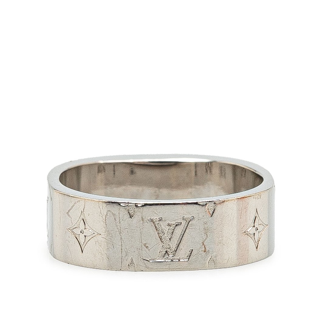 Louis Vuitton Silver Tone Nanogram Ring - 3