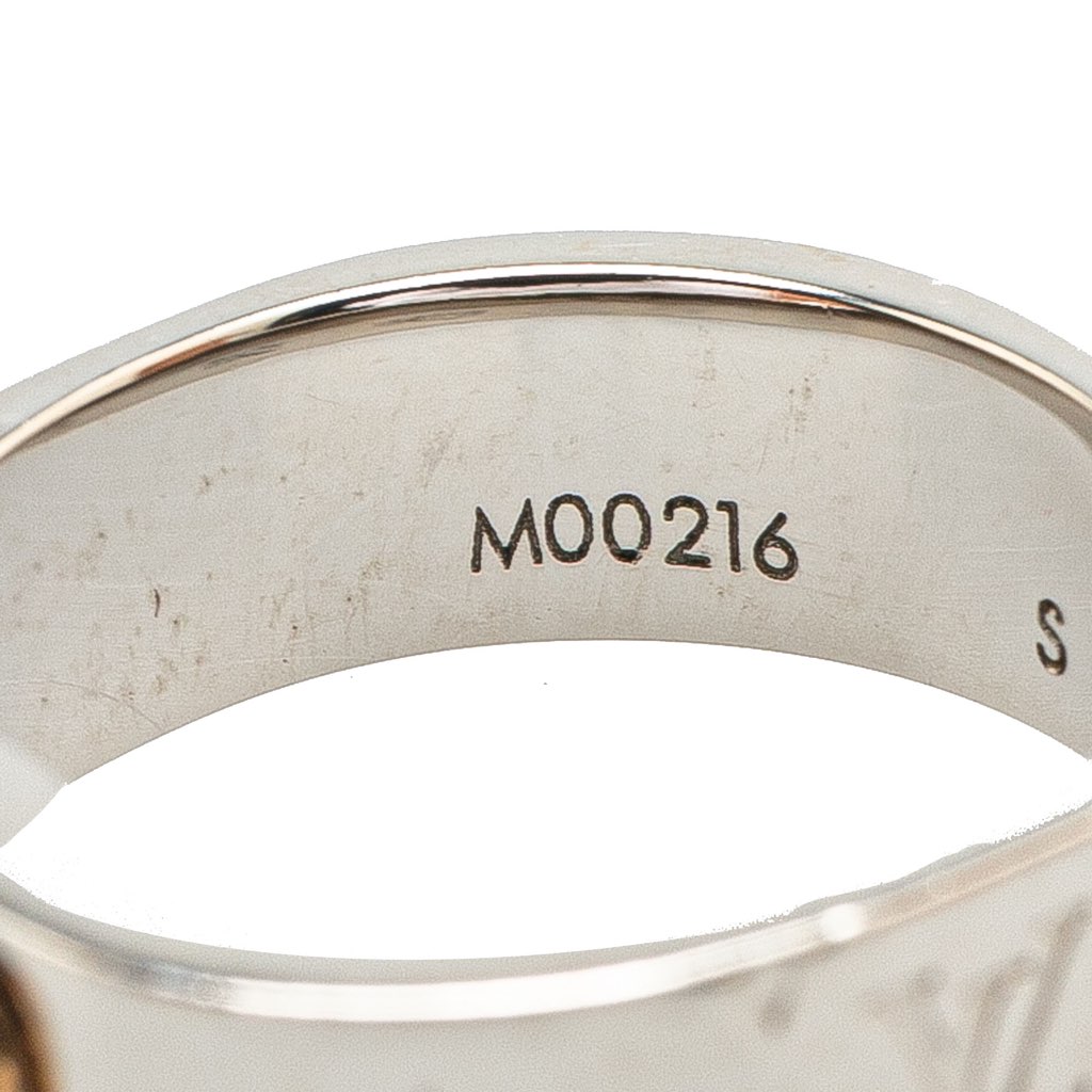 Louis Vuitton Silver Tone Nanogram Ring - 4
