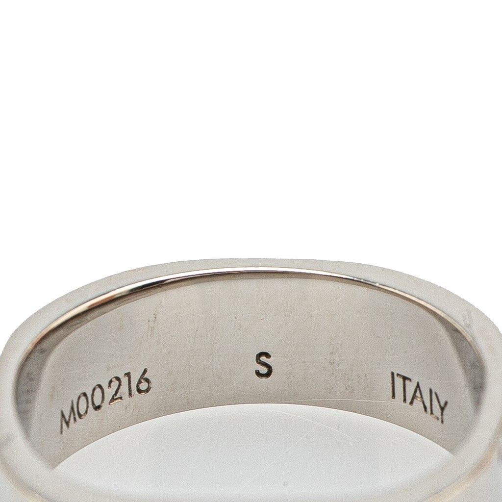 Louis Vuitton Silver Tone Nanogram Ring - 5