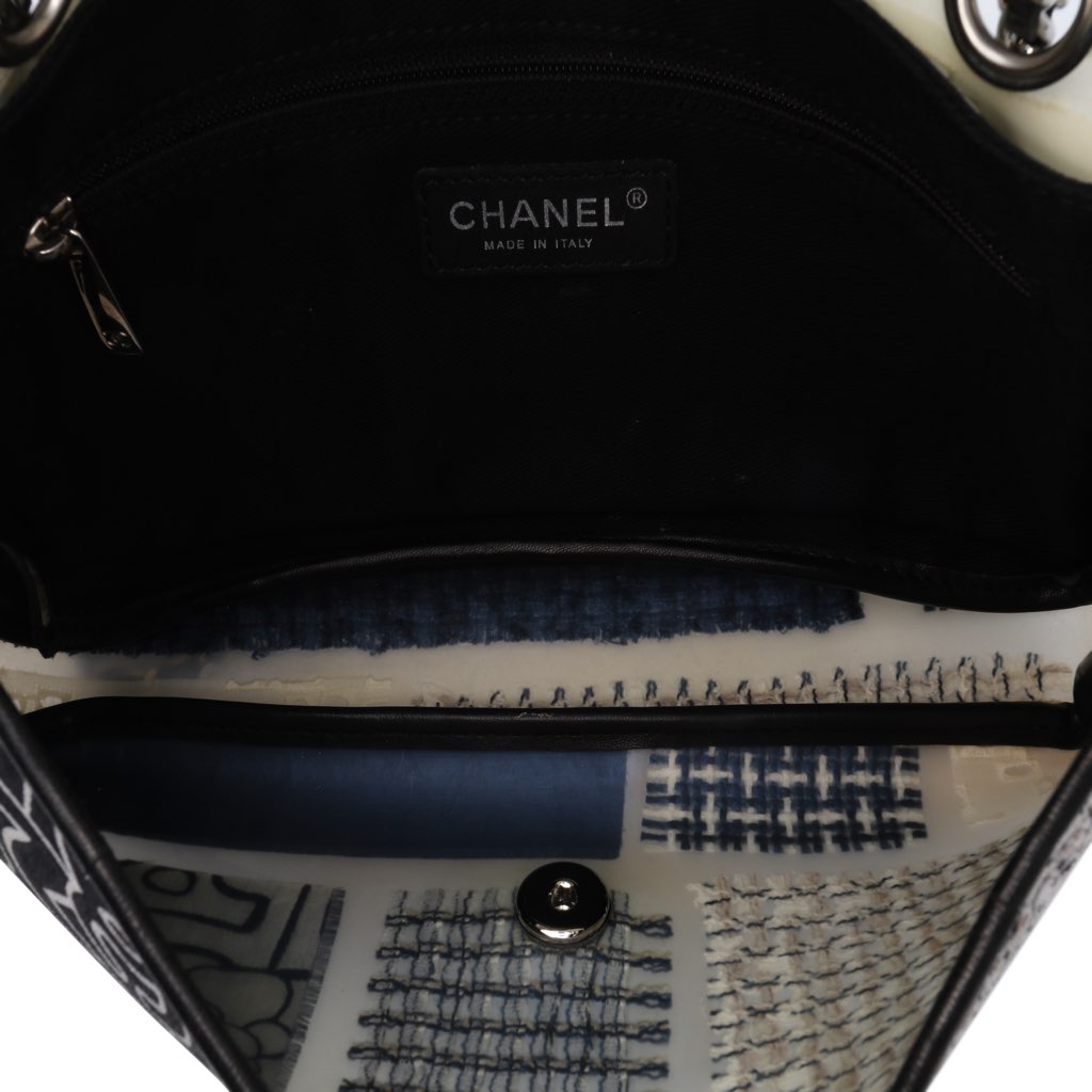 Chanel Medium PVC and Tweed Patchwork Single Flap - 4