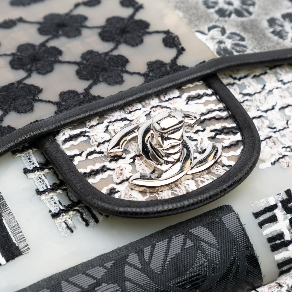 Chanel Medium PVC and Tweed Patchwork Single Flap - 5