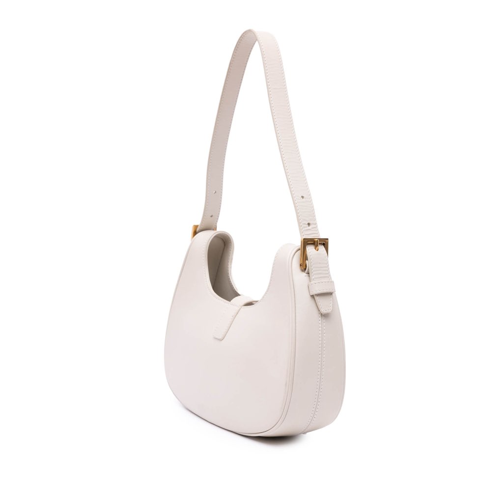 Saint Laurent Shiny Calfskin Le Fermoir Shoulder Bag - Back view