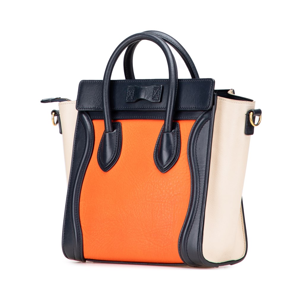 Celine Nano Tricolor Leather Luggage Tote - 2