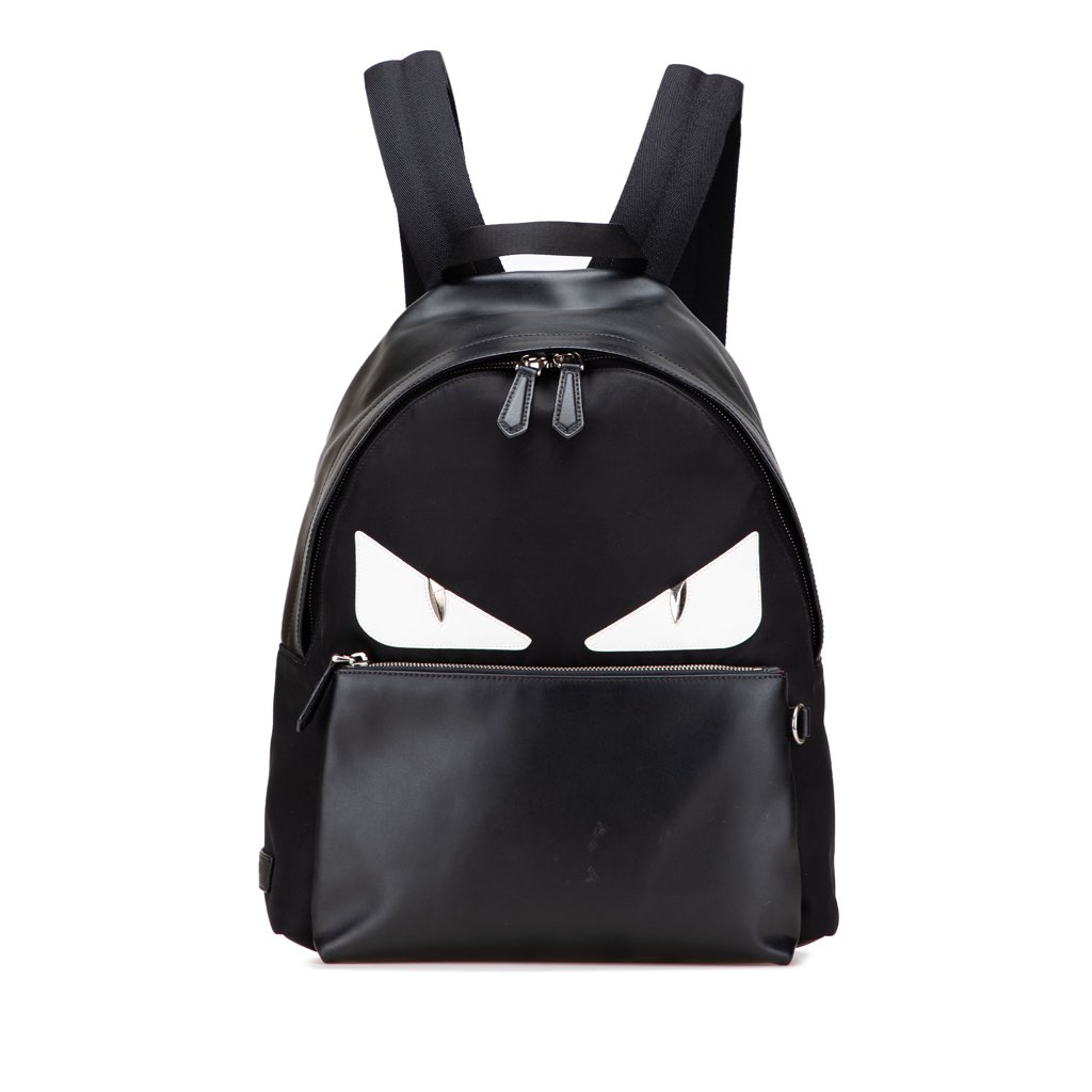 Fendi Nylon and Leather Bug Eyes Monster Backpack