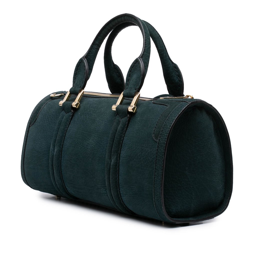 Burberry Nubuck Bow Barrel Top Handle Bag - 2