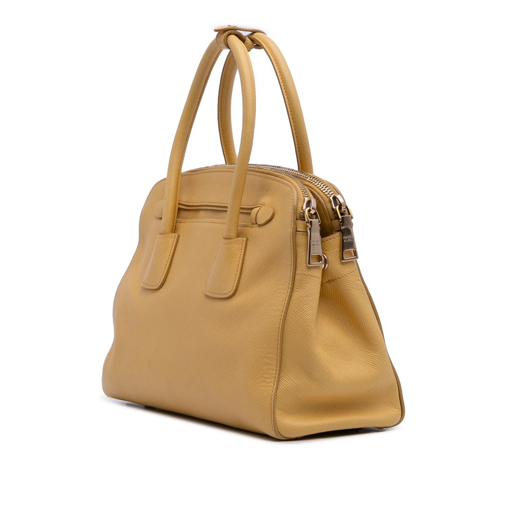 Prada Saffiano Cuir Double Zip Top Handle Bag - 2