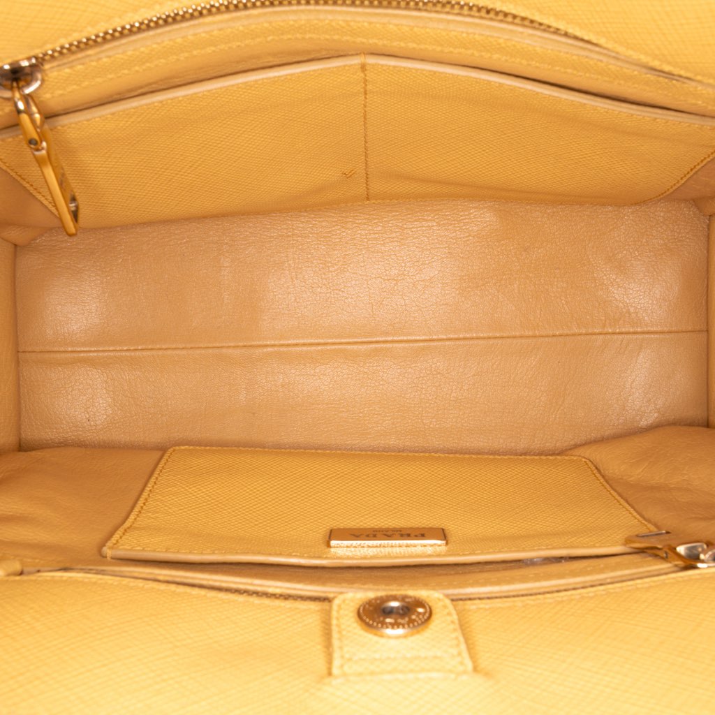 Prada Saffiano Cuir Double Zip Top Handle Bag - 4