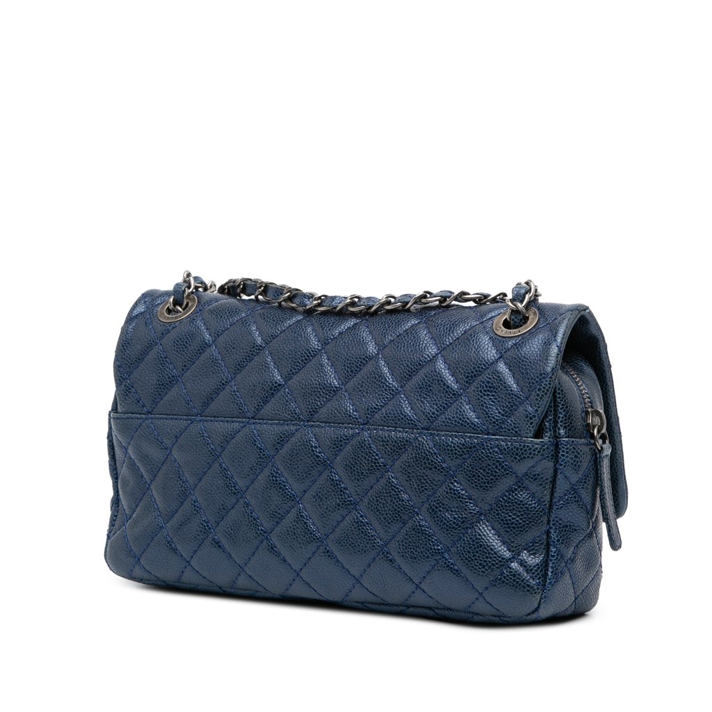Chanel Medium Quilted Iridescent Caviar Easy Flap - 2