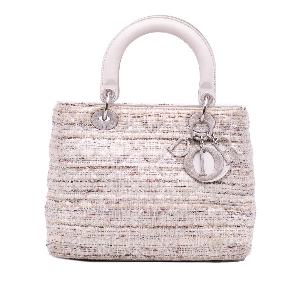Dior Medium Tweed Cannage Lady Dior