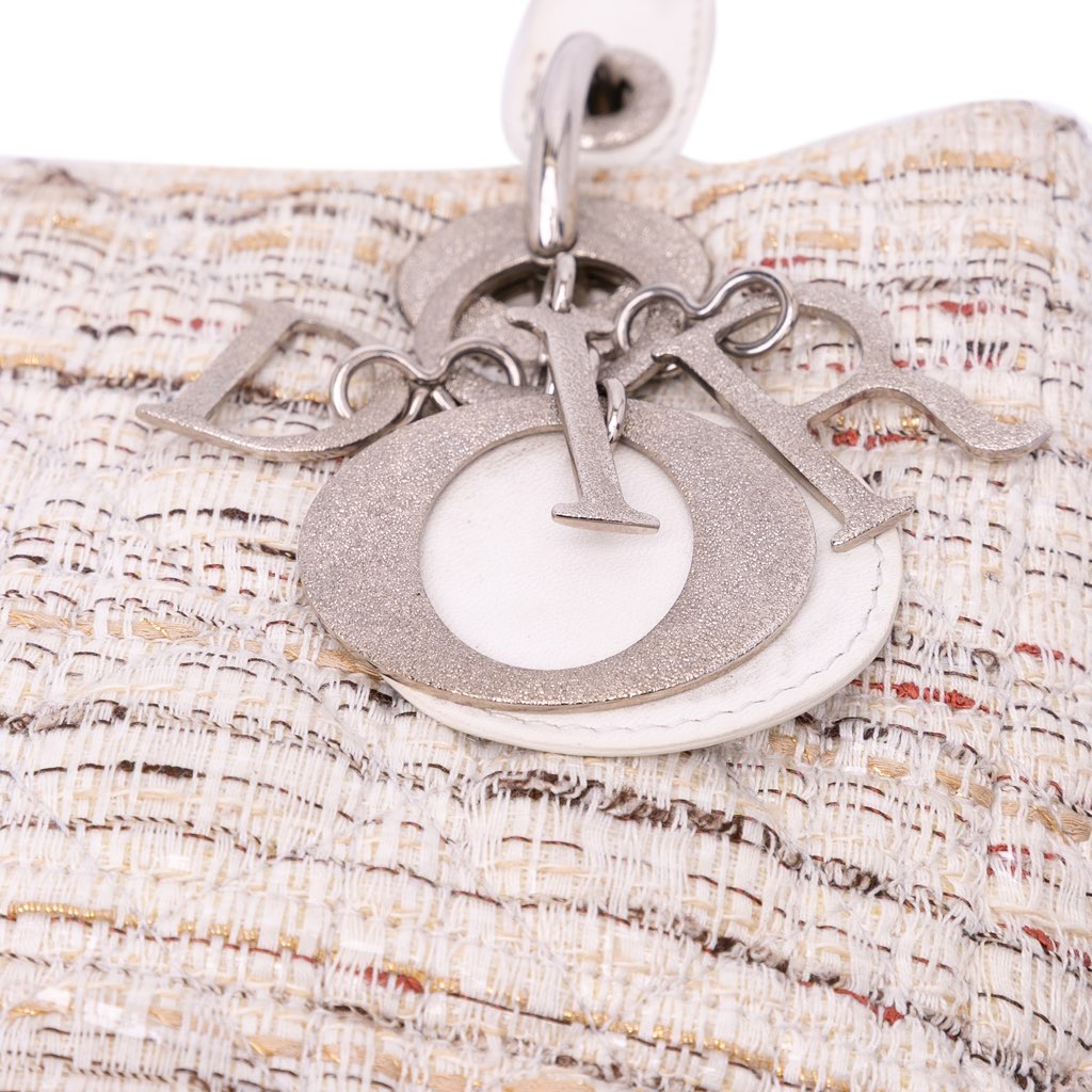 Dior Medium Tweed Cannage Lady Dior - Image 10