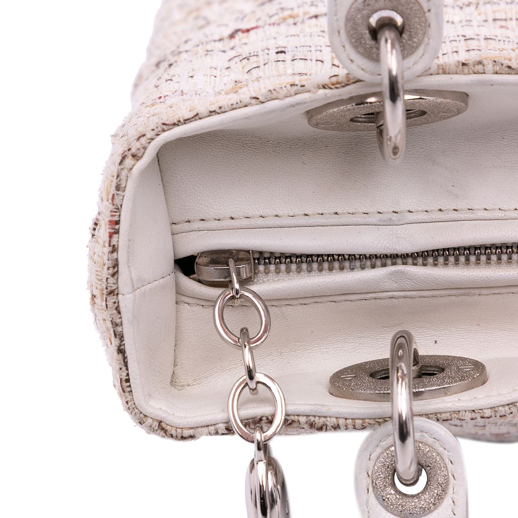Dior Medium Tweed Cannage Lady Dior - Image 12