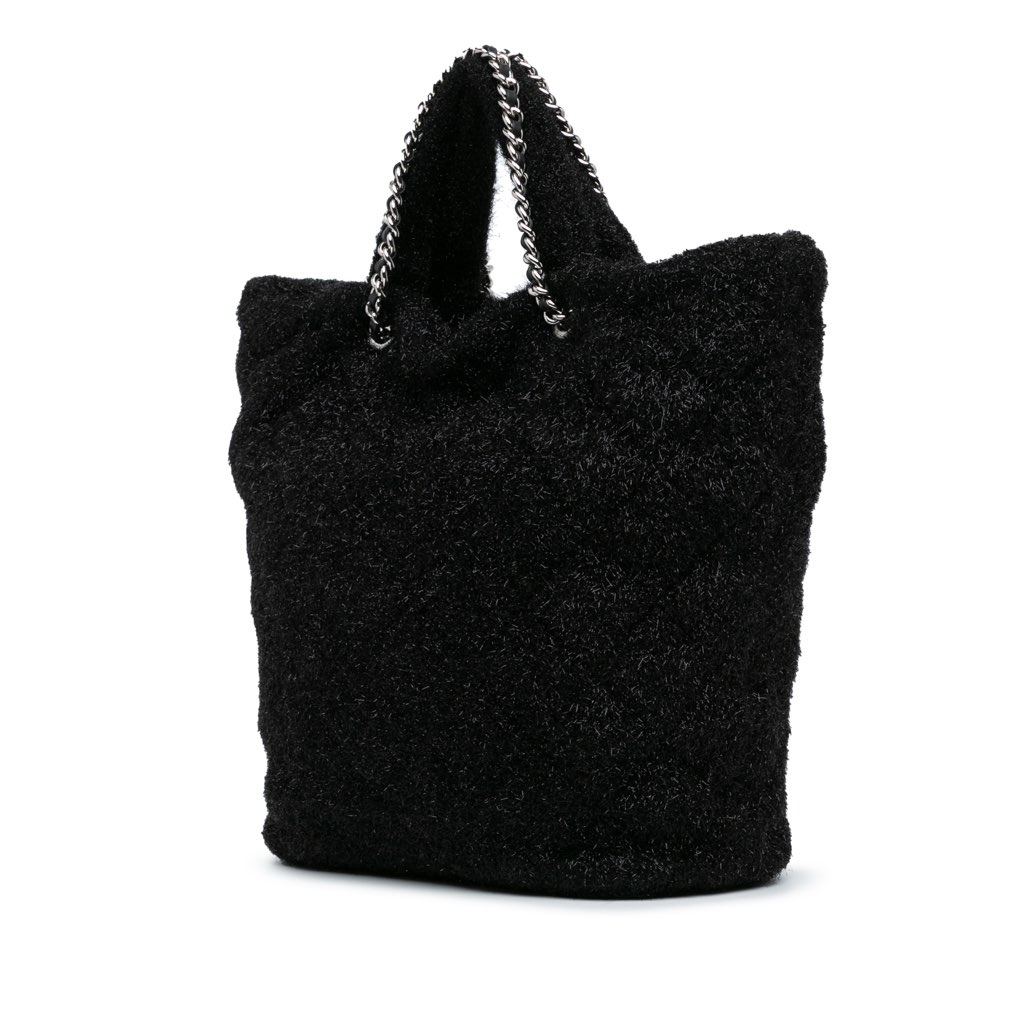 Chanel Large Quilted Knit Pluto Glitter Satchel - 2