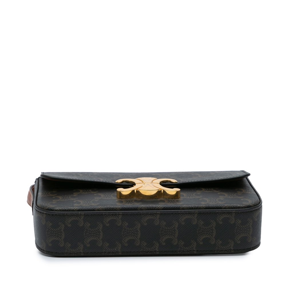 Celine Triomphe Coated Canvas Claude Shoulder Bag - 3