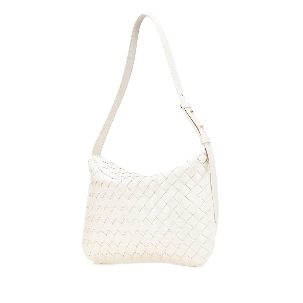 Bottega Veneta Brushed Calfskin Intrecciato Cradle Fold Over Shoulder Bag - 2