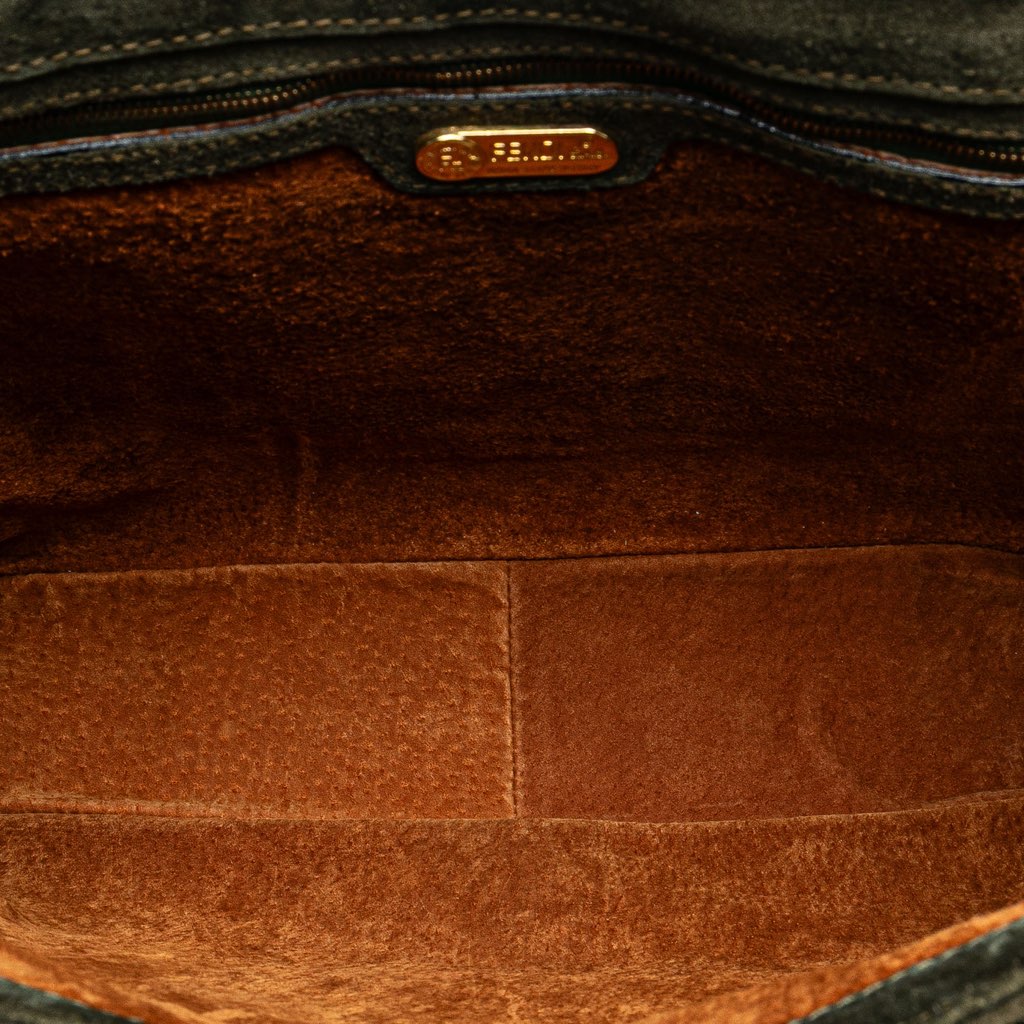 Fendi Zucca Suede Messenger Bag - 4