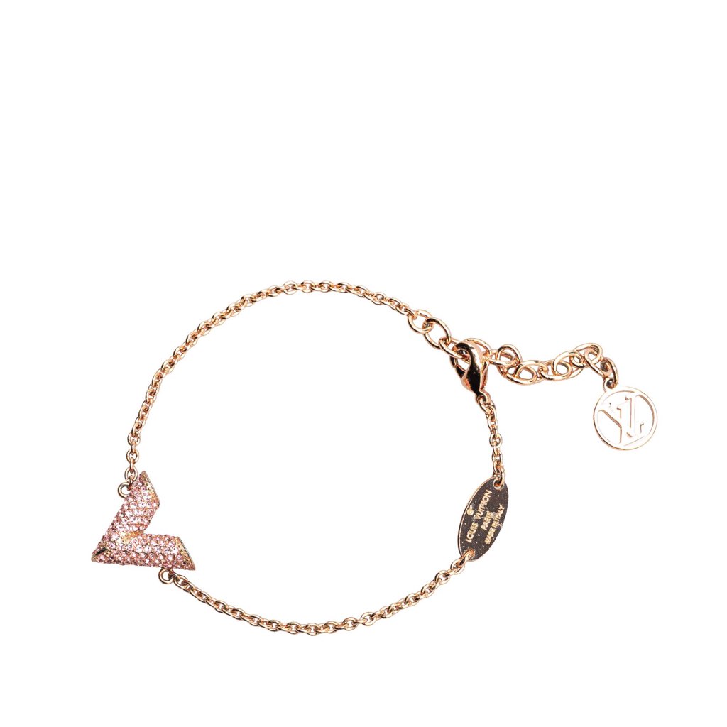 Louis Vuitton Rose Gold Crystal Essential V Supple Bracelet - 2
