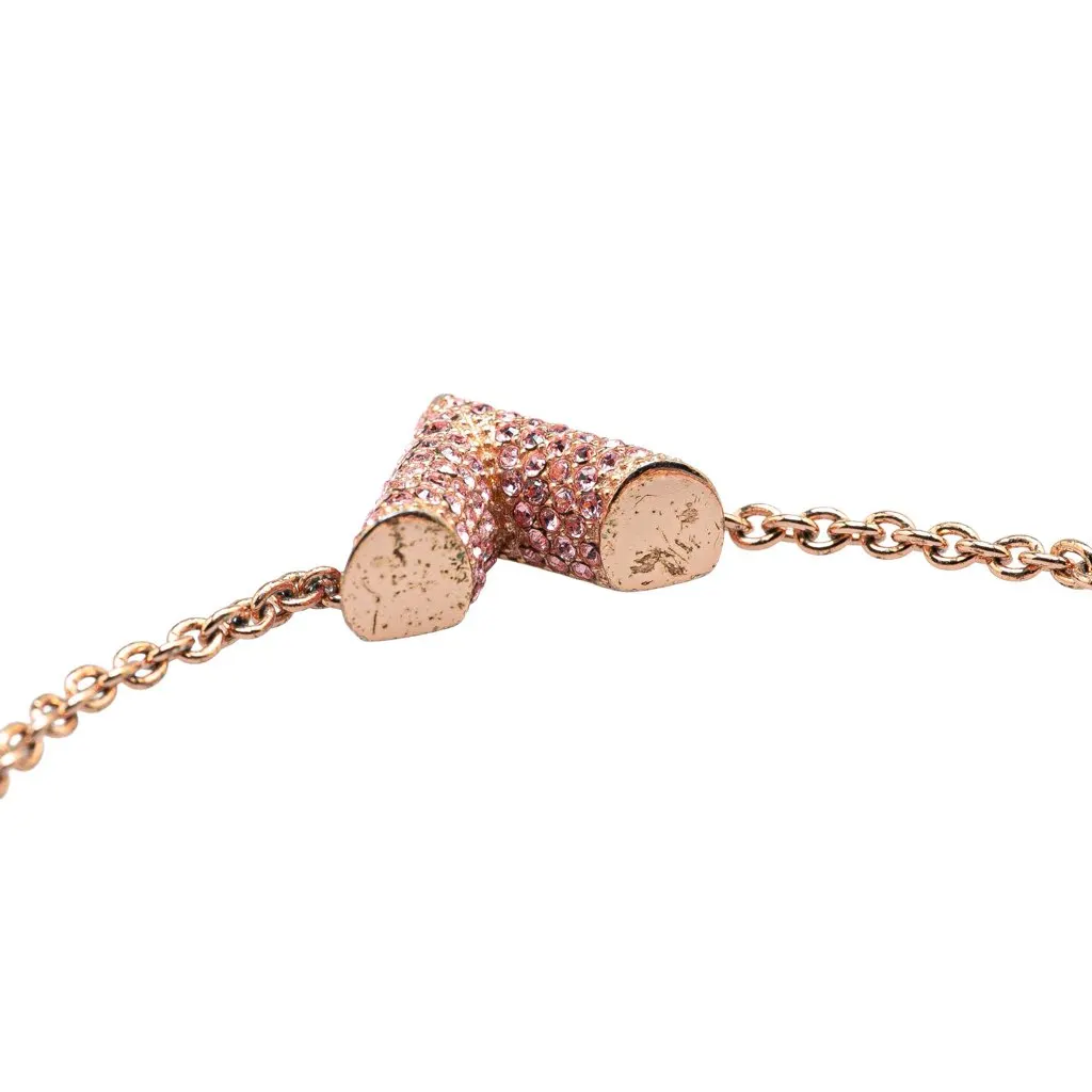 Louis Vuitton Rose Gold Crystal Essential V Supple Bracelet Pink Rose Gold Good - Box View