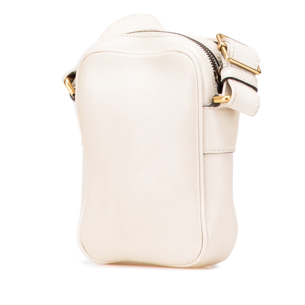 Gucci Mini Grained Leather Logo Crossbody - Back view