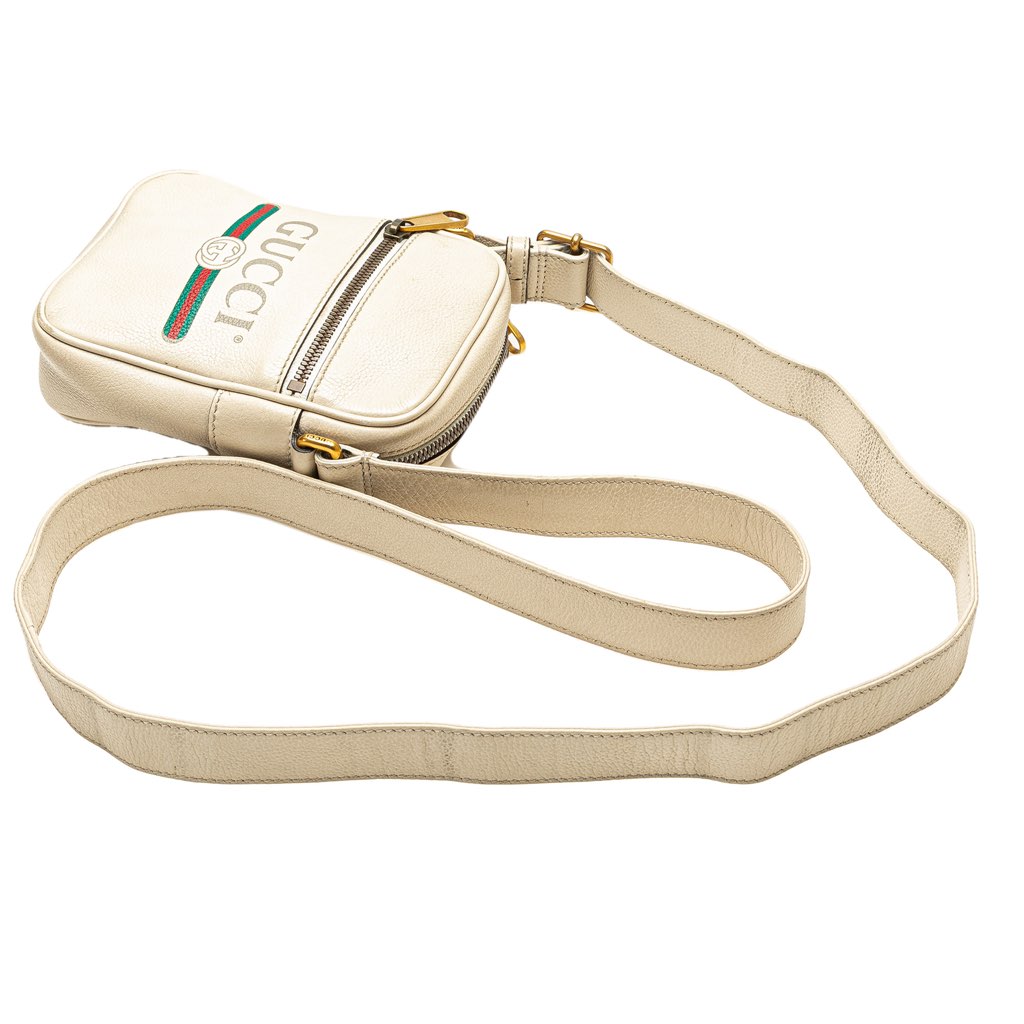 Gucci Mini Grained Leather Logo Crossbody - Image 12
