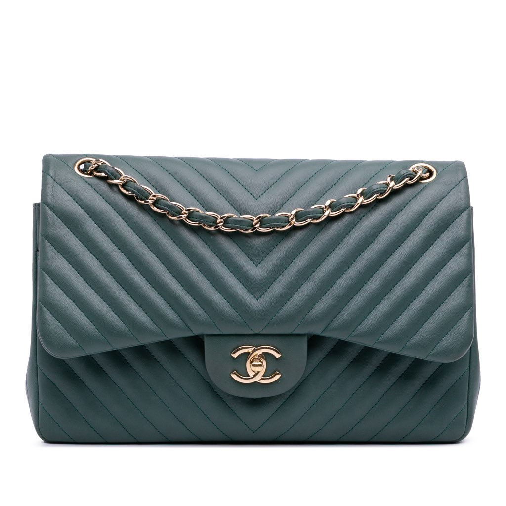 Chanel Jumbo Classic Chevron Lambskin Double Flap