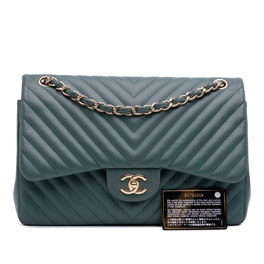 Chanel Jumbo Classic Chevron Lambskin Double Flap - Image 14