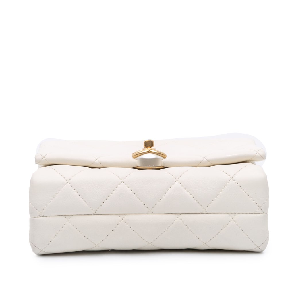 Chanel Mini Quilted Calfskin Pearl CC Accordion Flap - 3