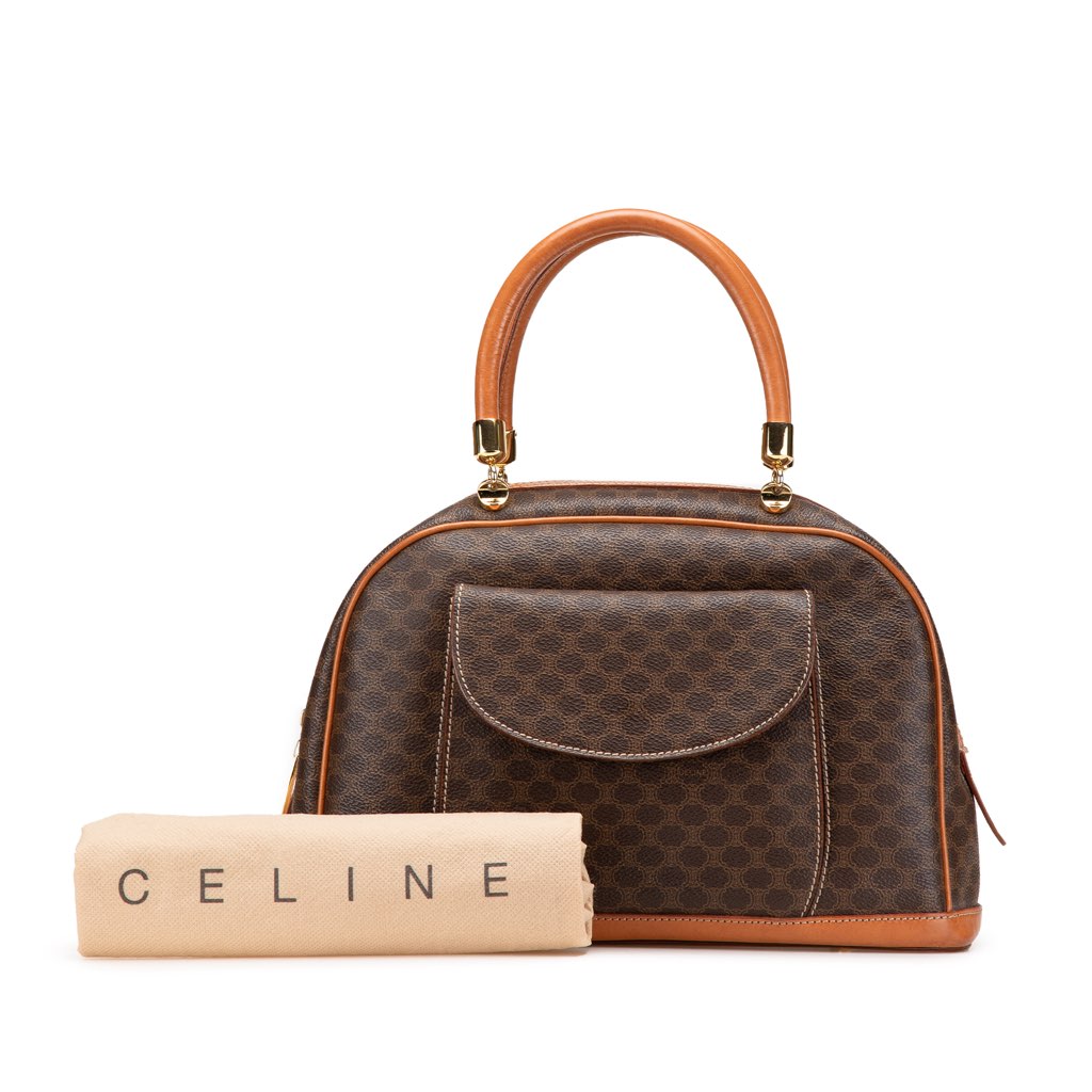 Celine Macadam Coated Canvas Handbag - Image 14