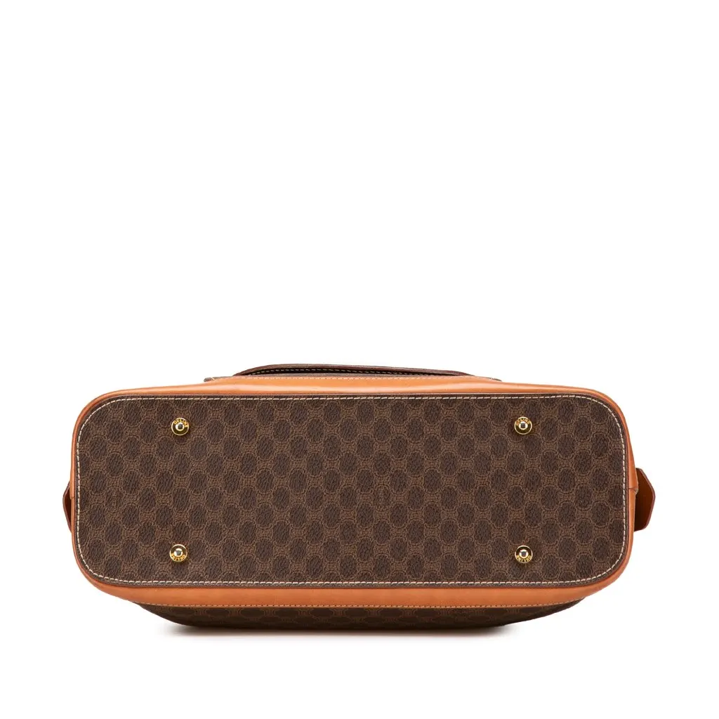 Celine Macadam Coated Canvas Handbag Brown Canvas Good - Inside View